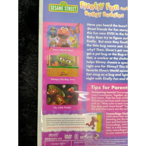 Sesame Street "Firefly Fun And Buggy Buddies" DVD Featuring Elmo & Friends Educa - Picture 3 of 9